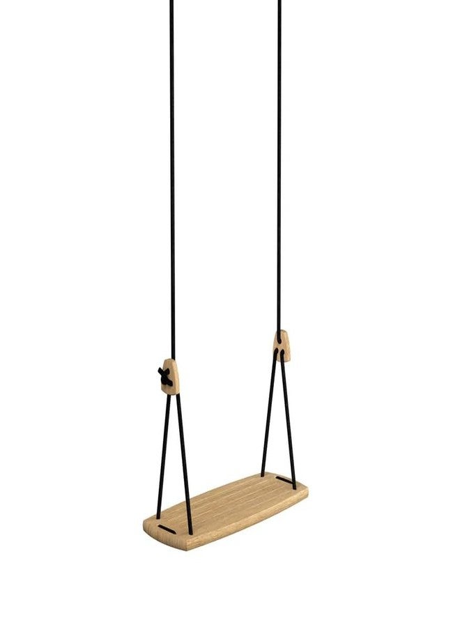 Keebori Grand Swing Wooden Tree Swing, Premium Oak Board with Black Nylon Rope, Indoor Outdoor Garden Hanging Seat by KEEBORI (Black Rope) - Image 3
